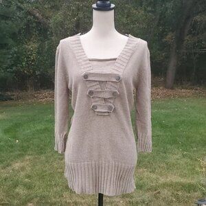 BCX 3/4 Sleeve Tunic Sweater | BCX Y2K Tunic Sweater
